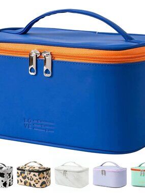 Makeup Bag Large Cosmetic Bags for Women Girls Cute Travel Zipper Pouch Toiletry